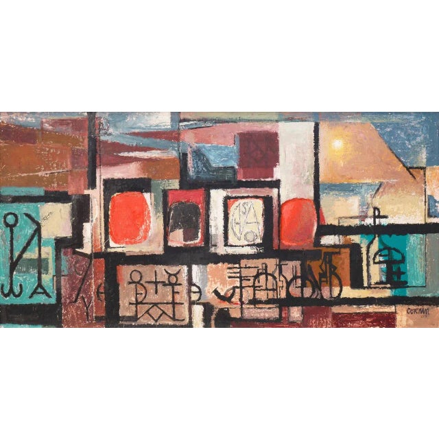 'Geometric Interior' by Jon Cornin, 1957 For Sale - Image 9 of 9