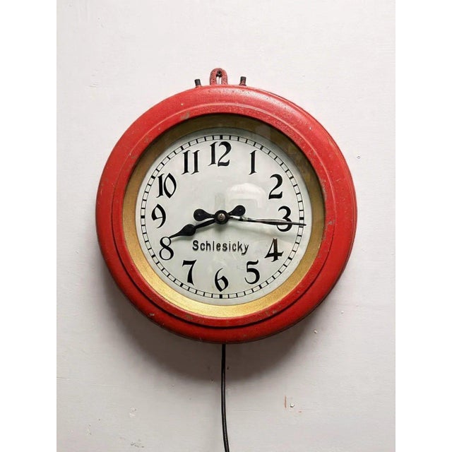 Early 1900s shop clock made by ctw for renowned german watchmakers & prestige watch dealers f.schlesicky. Famous for their...