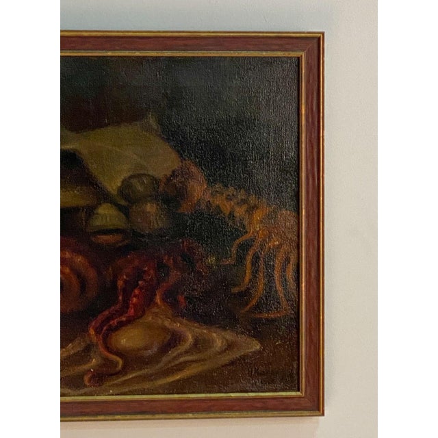 Early 20th Century Still Life of Sea Creatures For Sale - Image 5 of 5