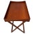 Danish Modern Campaign Style Teak & Black Lacquer Reversible Tray Table For Sale - Image 9 of 11
