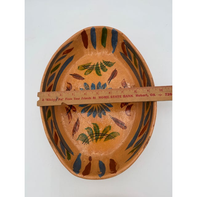 Ceramic Vintage Tlaquepaque Pottery Nesting Bowl 2 Pc Serving Set For Sale - Image 7 of 7