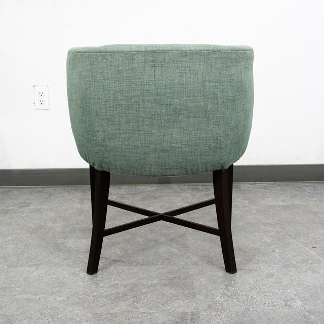 1960s Mid Century Danish Modern Lounge Chair Armchair Green Arms MCM Denmark Lowback For Sale - Image 5 of 12