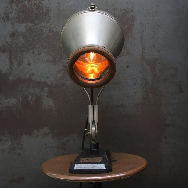 Medical Nickel Plated Brass Table Light from Hanau, 1950s For Sale - Image 4 of 10