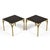 Mid-Century Modern Pair of Brass Side Tables with Black Glass Tops For Sale - Image 3 of 8
