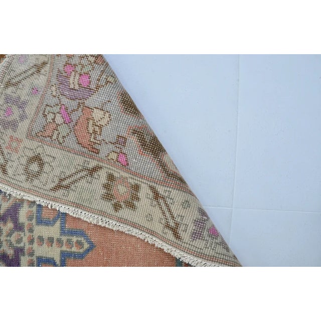 Handmade wool carpet in Turkish Anatolia , Vintage Oushak Rug,Turkish Vintage Anatolian Rug, Handmade wool Rug . One Of...