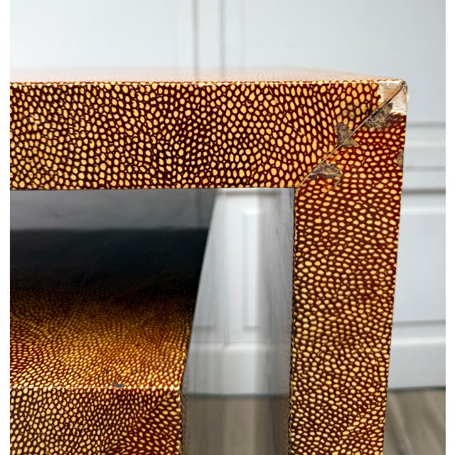 Postmodern Karl Springer Style Architectural Console Table For Sale - Image 11 of 16
