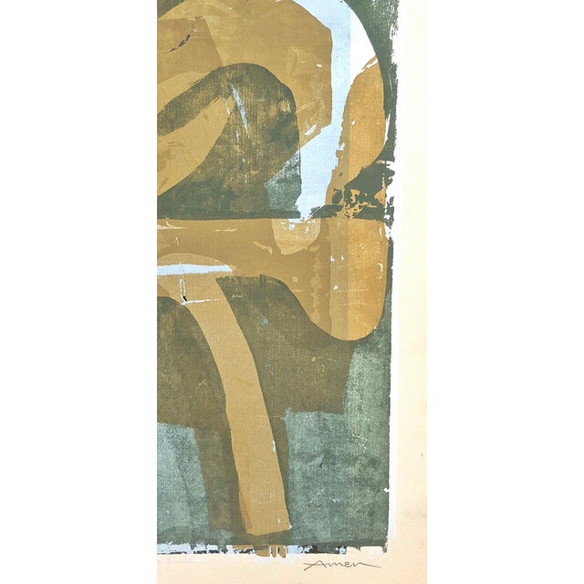 1900 - 1909 1900s Irving Amen Artwork ~ "Abstraction" 2/6 Original Signed For Sale - Image 5 of 6