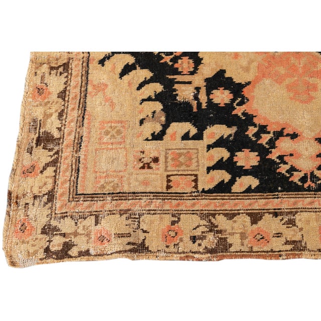 Late 19th Century Long Antique Karabakh Handmade Beige Wool Runner With Medallion Design For Sale - Image 4 of 7