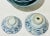 White Set of Five Vintage Blue and White Nesting Asian Serving Bowls For Sale - Image 8 of 10