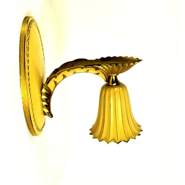 Metal Sezession Sconces by Dagobert Peche, 1920s, Set of 2 For Sale - Image 7 of 9