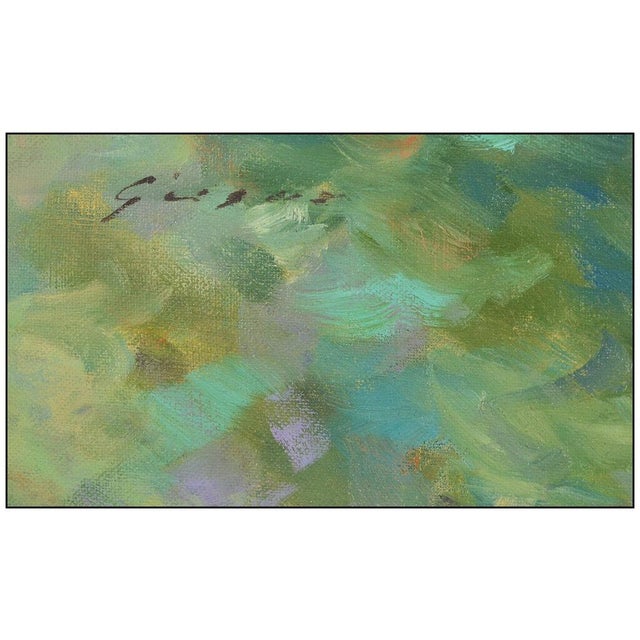 Impressionist Mid 20th Century Quiet Day By The Lake, Andre Gisson For Sale - Image 3 of 4