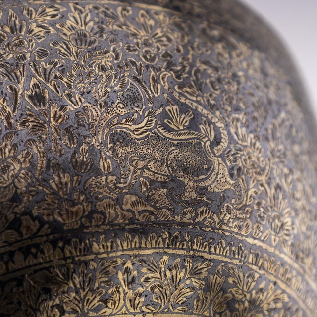 19th Century Thai Silver-Gilt Niello Enamel Bowl, Siam, 1800s For Sale - Image 14 of 18