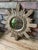 Vintage Mid Century 16.5" Creamy Giltwood Sunburst Wall Mirror For Sale - Image 17 of 18