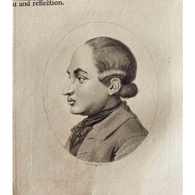Portrait is an original artwork realized by Thomas Holloway (1748-1827). Original Etching from Johann Caspar Lavater's...