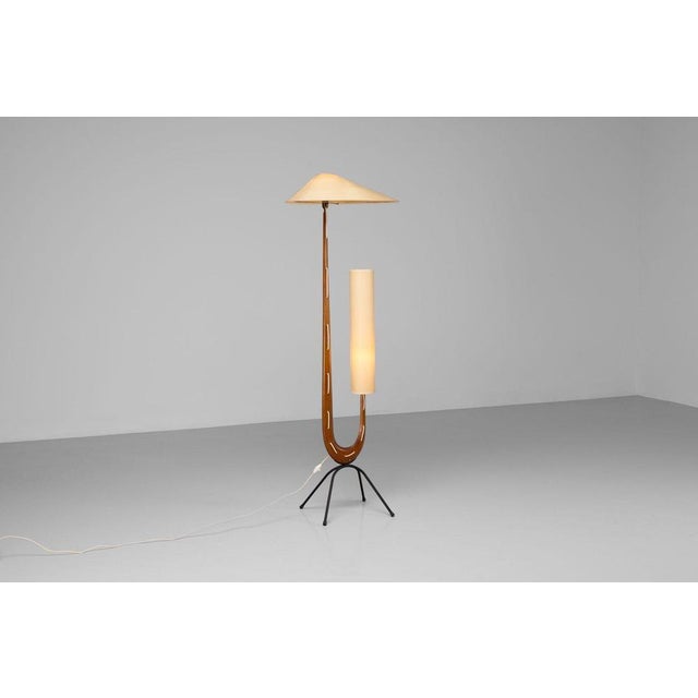 Vintage French Rispal Giraffe Floor Lamp, 1950 For Sale - Image 6 of 16