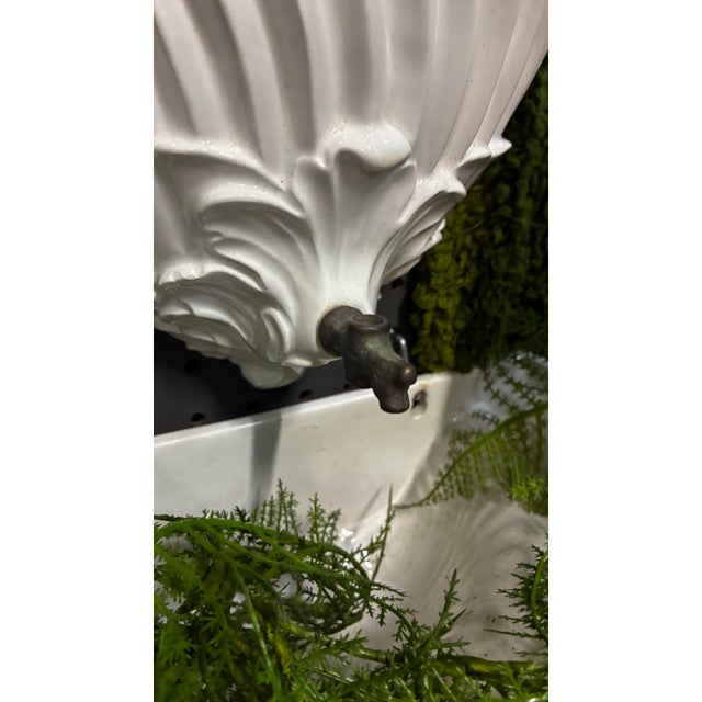 Hollywood Regency Mid 20th Century White Ceramic Lavabo Fountain For Sale - Image 3 of 3