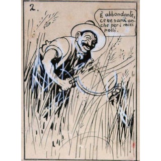 Gabriele Galantara, The Wheat, 1907, Ink For Sale