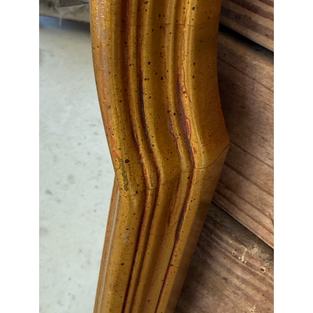 Gold Mid-20th Century Regency Gilt Sculptural Wall Mirror For Sale - Image 8 of 11