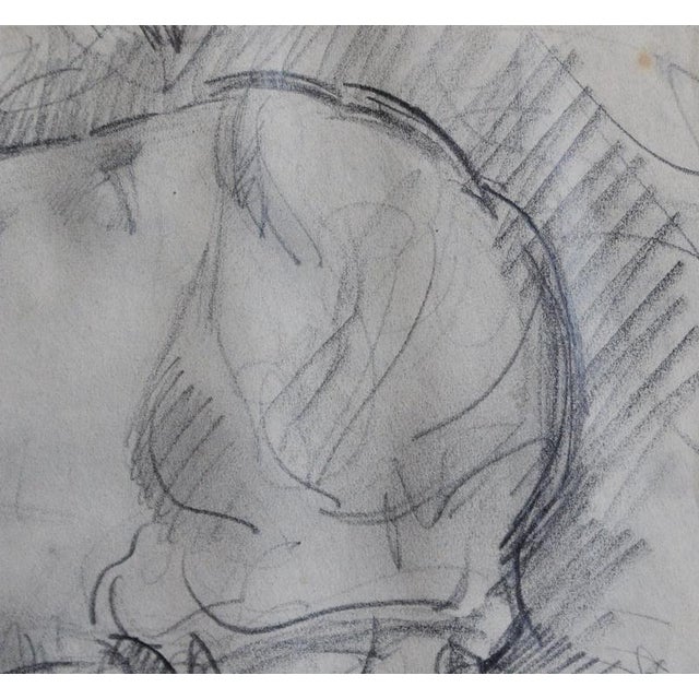 Paper Guillaume Dulac, Portrait of a Slumbering Young Woman, 1929, Pencil on Paper For Sale - Image 7 of 11