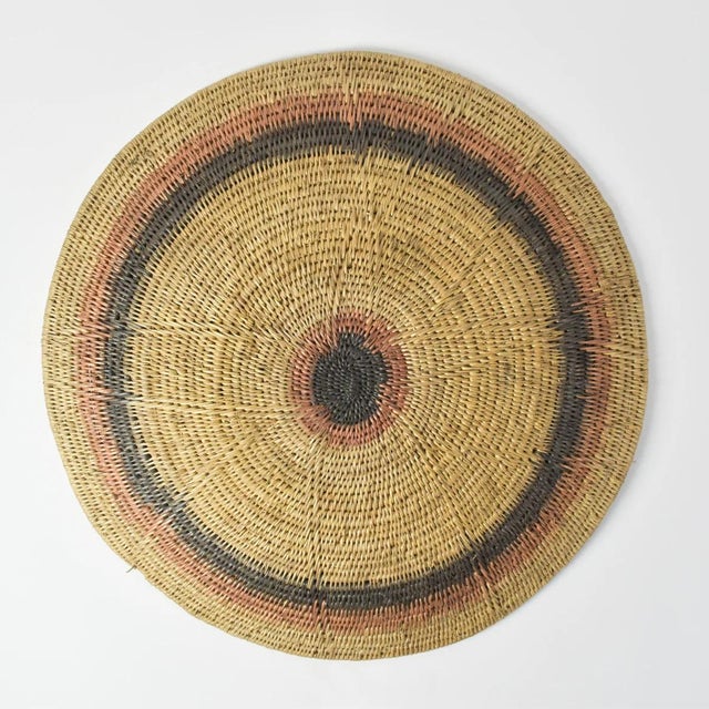 Textile Early 20th Century Makenge Flat Wedding Basket 19.0 Inch Zambia For Sale - Image 7 of 9