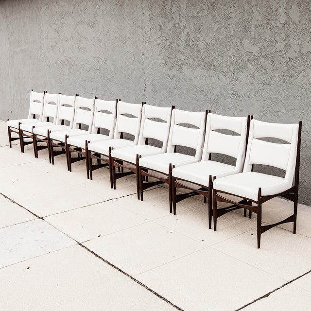 Mid-Century Modern 1960s Brazilian Modern Dining Chairs in Jacaranda - Set of 10 For Sale - Image 3 of 17