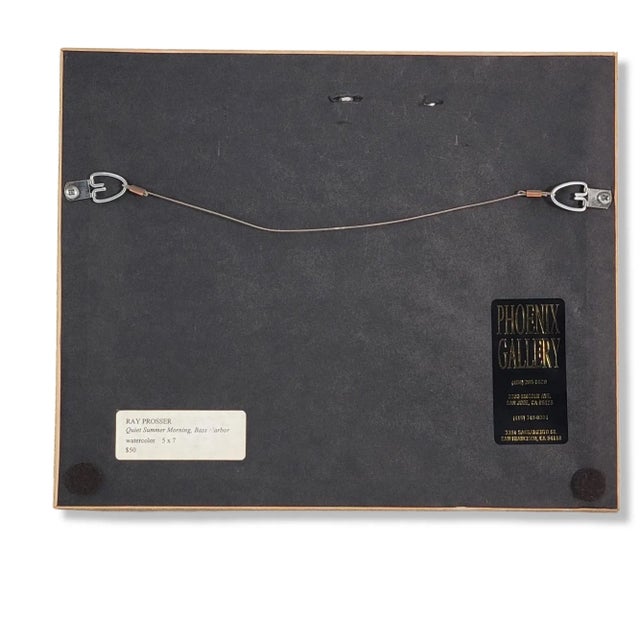 Framed Ray Prosser "Our Quiet Morning, Bass Harbor Head" Watercolor Painting For Sale - Image 10 of 11