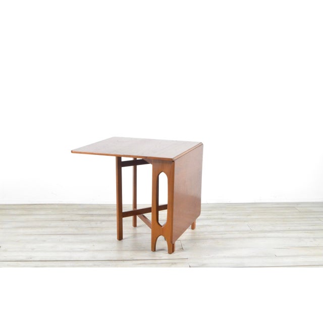 Mid-Century Modern Teak Drop-Leaf Dining Table, 1960s For Sale - Image 6 of 9