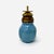 Antique Eapg Light Blue Milk Glass Miniature Oil Lamp Brass Burner For Sale - Image 4 of 7