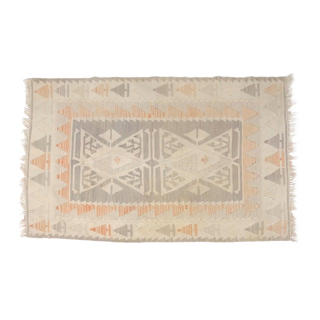 Oushak Vintage Small Kilim Rug For Sale