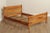 High Quality American Made Vintage Slatted Oak Full Bed Frame with Horseshoe Accents