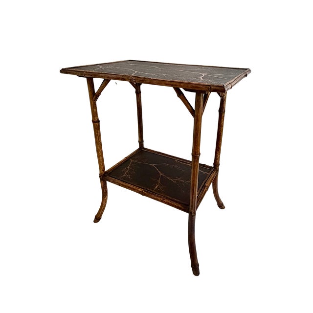 19th C Aesthetic Movement Burnt Bamboo Side Table For Sale In Los Angeles - Image 6 of 10