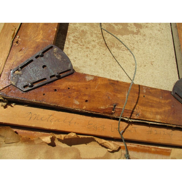 Metal 19th Century Antique Violin Still Life Framed Painting For Sale - Image 7 of 9