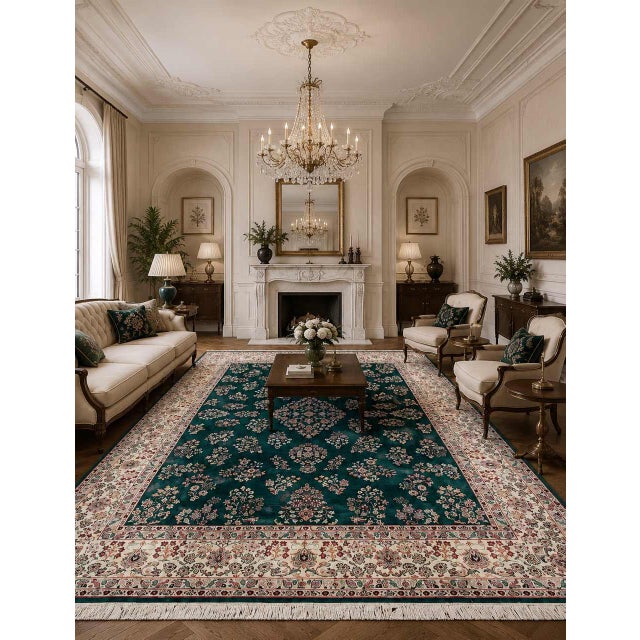 Pasargad DC Fine Hand Knotted All Over Design Rug For Sale - Image 4 of 4