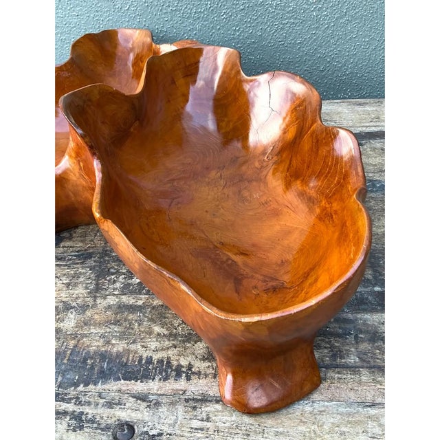 Vintage Organic Form Wood Bowl For Sale - Image 13 of 14