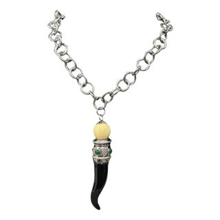A High Quality 21st Century Costume Jewelry Lucky Horn by Almala For Sale