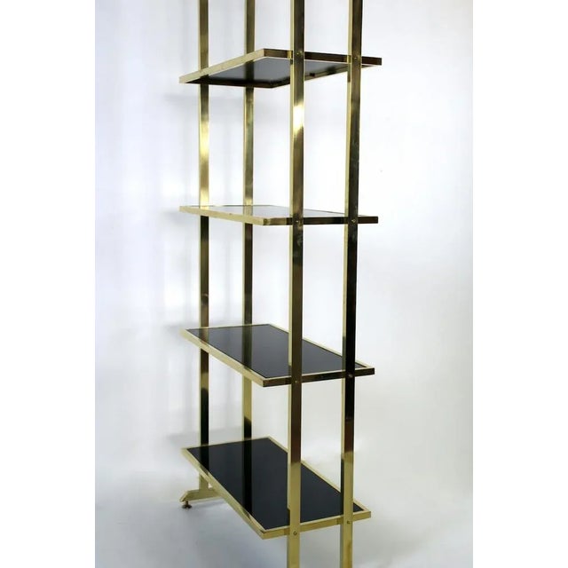 Vintage Shelf in Brass & Glass, 1970s For Sale - Image 5 of 10
