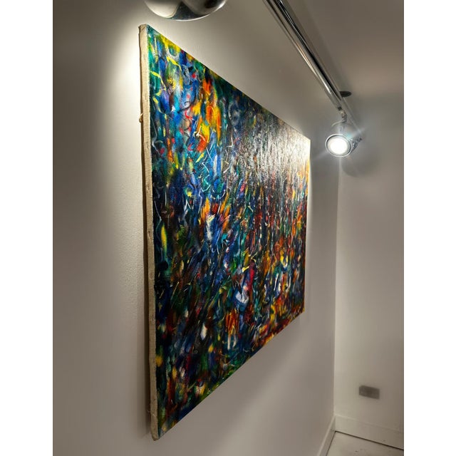 Jon Atac, Expression 1, 1989, Large Oil on Canvas For Sale - Image 7 of 10