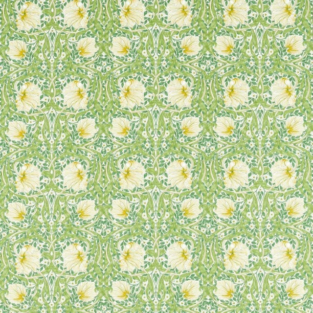 Morris & Co Pimpernel Fabric in Weld/ Leaf Green - a Sample For Sale