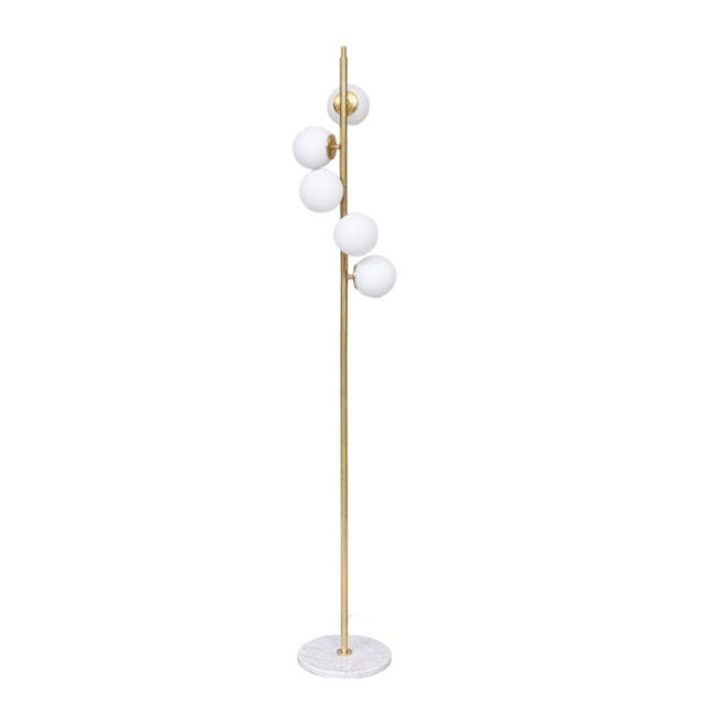 Metal Opalina Brass Floor Lamp, 1970 For Sale - Image 7 of 7