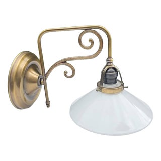 Art Deco Brass Wall Lamp, 1930s For Sale