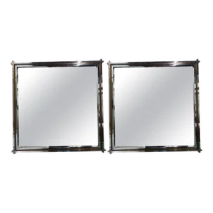 Pair of 1970s Italian Modern Mirrors by Romeo Rega