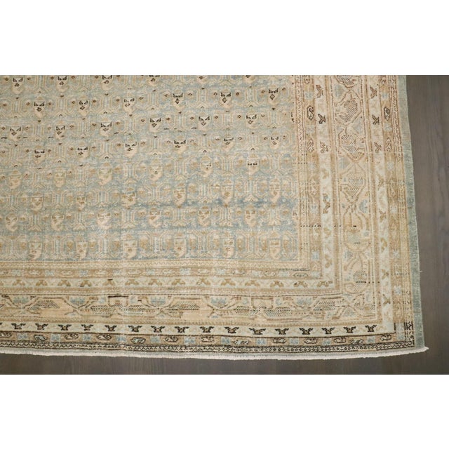 Persian Tabriz Mint Green Rug For Sale In New York - Image 6 of 9