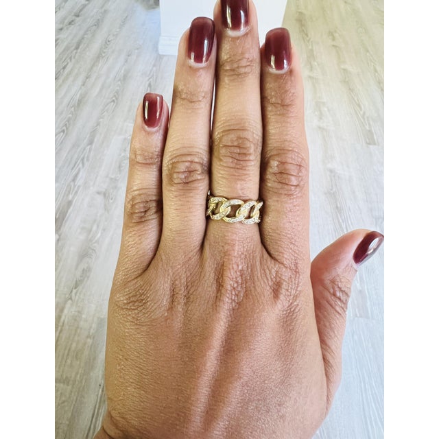 14K Yellow Gold Diamond Cluster Band Ring - Great to stack with other bands and rings. This ring features round cut...