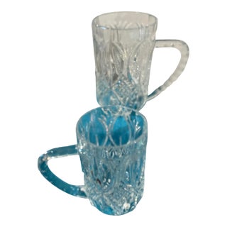 1980s Two Zajecar Crystal Mugs- Set of 2 For Sale