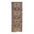 Vintage Distressed Geometric Brown Wool Runner For Sale
