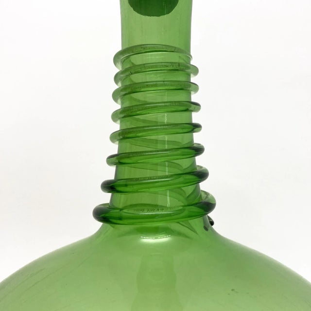 Green Vintage Green Blenko Myers Decanter With Spiral Wrap For Sale - Image 8 of 11