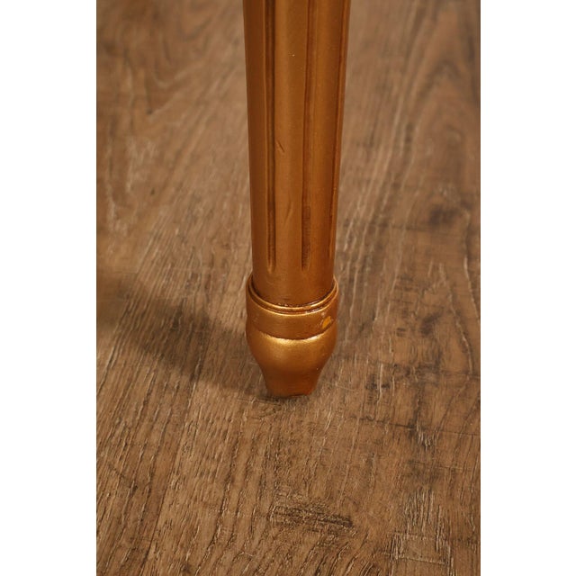 Louis XVI Style Giltwood Armchair With Black Upholstery For Sale - Image 12 of 18