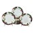 Late 20th Century Vintage Coastal Boho Chic Magnolia Christmas Dinner Plates - Set of 12 For Sale