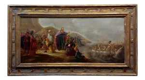 Moses Crossing the Red Sea - 17th Century Oil Painting