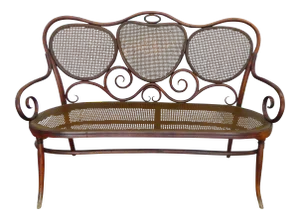 Late 19th Century Vintage Gebruder Thonet Bentwood Austrian Art Nouveau Settee